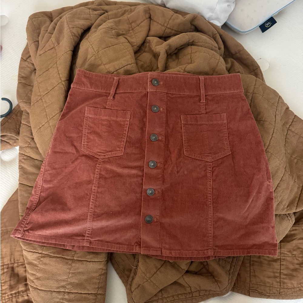 Aerie Corduroy Button-Front Skirt